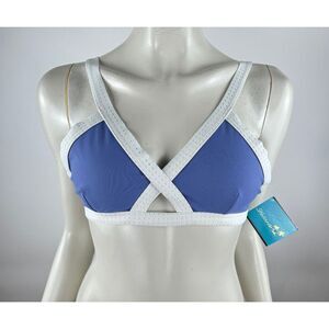 Letarte‎ Santorini Top Triangle Bikini Swim Women S NWT $108 Stretch Non-Padded